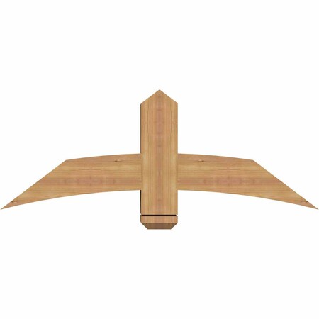 Ekena Millwork Bellingham Timber Gable Bracket, Western Red Cedar, 48"W x 18"H x 5 1/2"D x 5 1/2"F, 9/12 Pitch GBW048X18X0606BEL00SWR